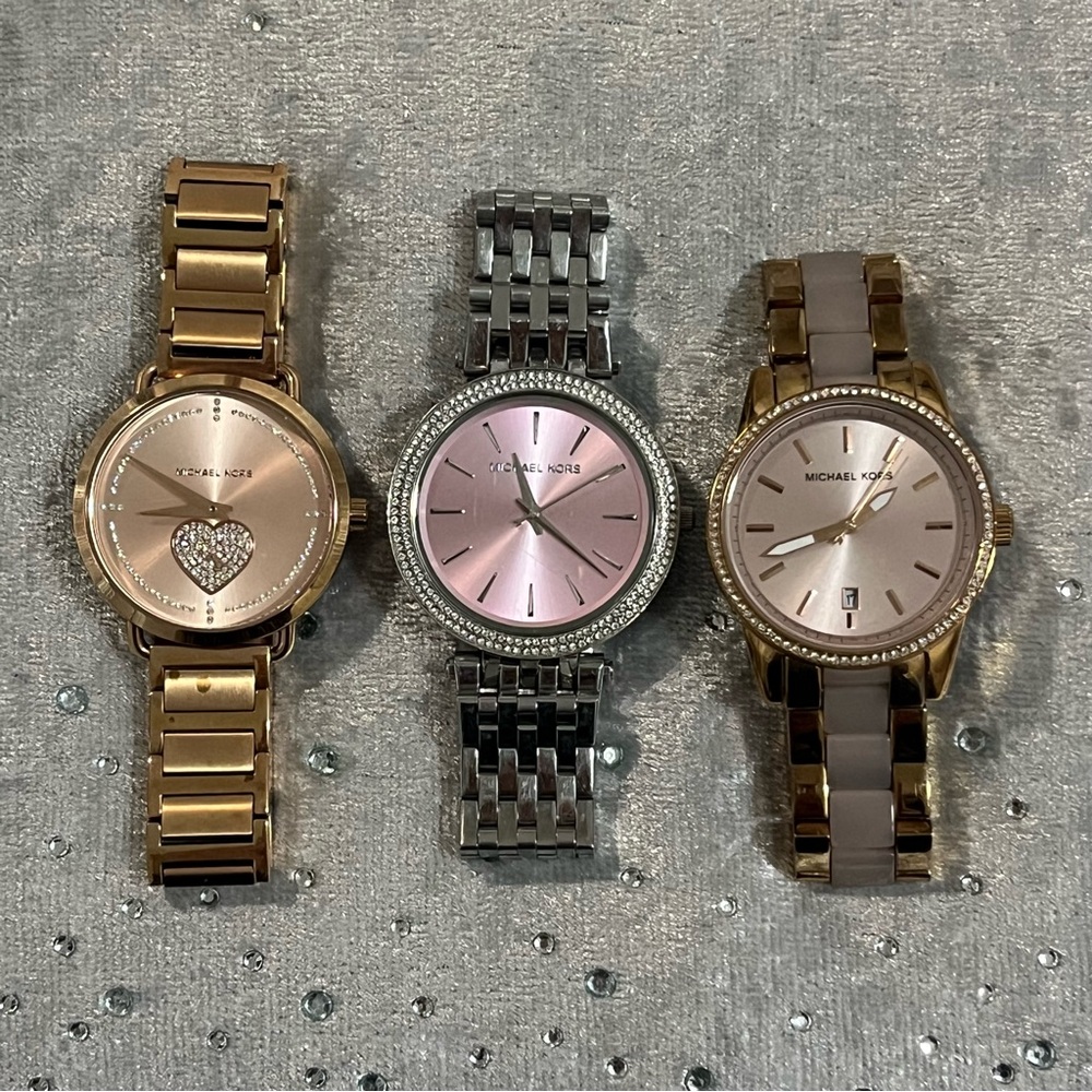 *Bundle* Michael Kors Rose Gold and Silver Watches Bundle